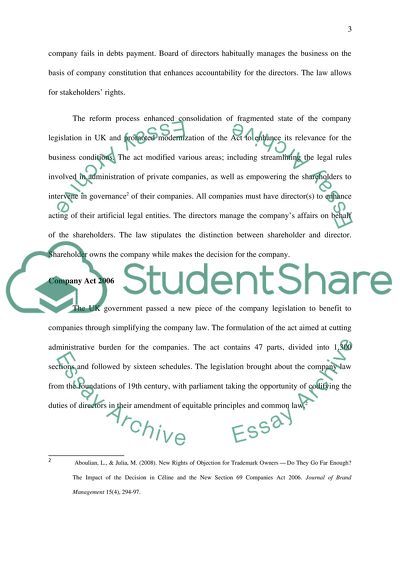 Analysis of a Company Act 2006: Sections 170-177