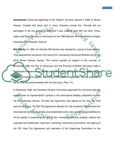 sample vancouver essay