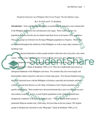 Dynamics of a Philippine Rainforest People