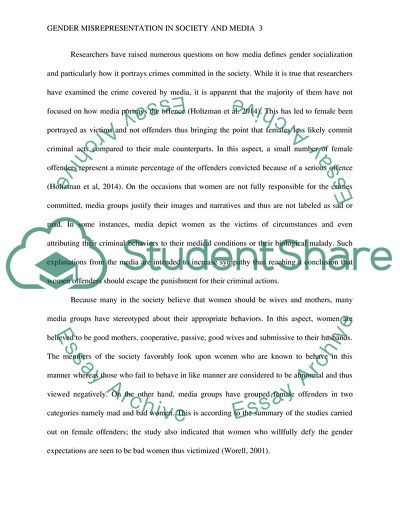 Gender Misrepresentation in Society and Media