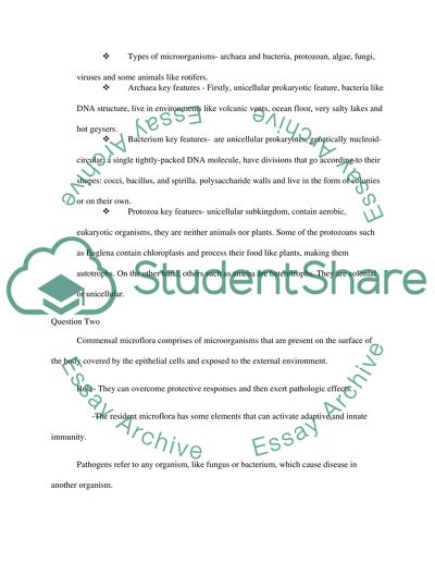 Micro-organisms and Diesease