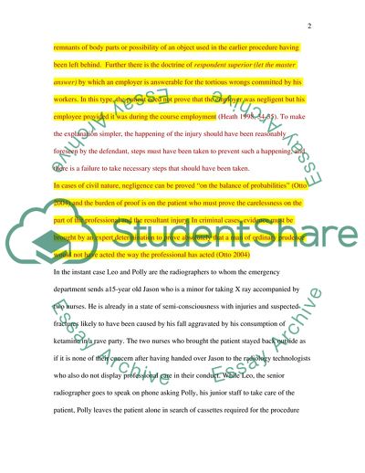 Medico-legal Issues in Radiology Case Analaysing