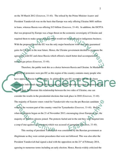 The Political Situation in Ukraine