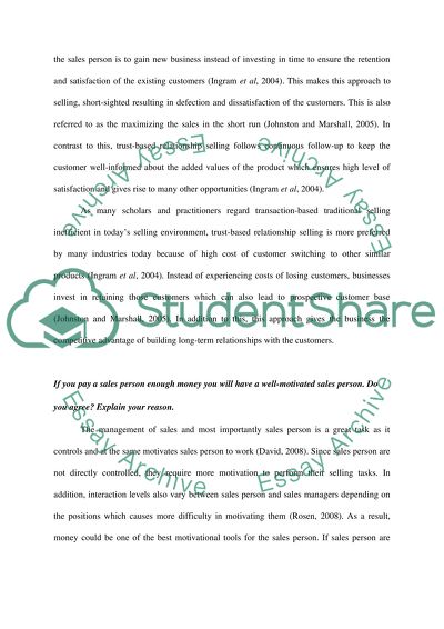 Transaction-Focused Traditional vs Trust-Based Relationship Selling