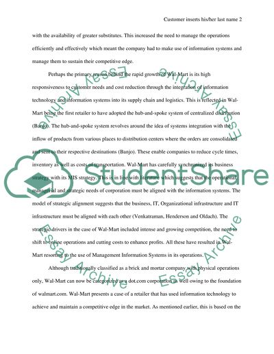 IT Situation Analysis - Wal-Mart