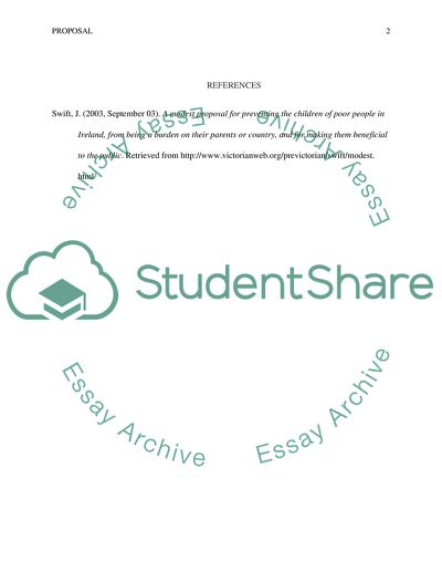 Preventing the Children of Poor People in Ireland, from Being a Burden on their Parents or Country