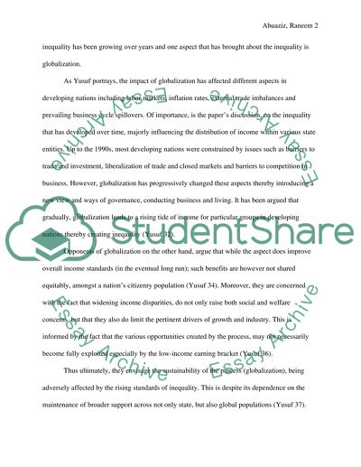 Globalization and Inequality in Developing Nations
