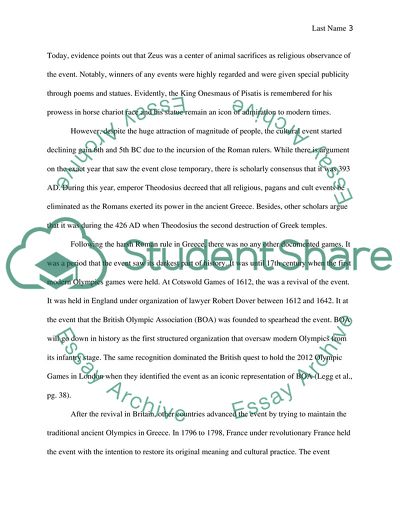 History of Olympic Games