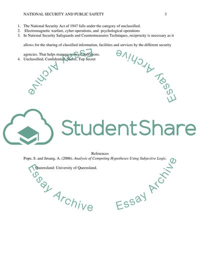 National Security and Public Safety