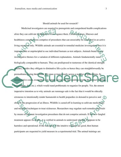 Should animals be used for research