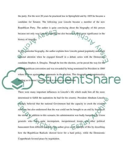 Lincolns Biography-Book Review