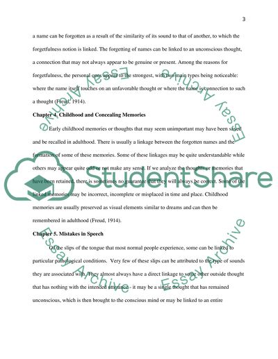 Psychopathology of Everyday Life by Sigmund Freud