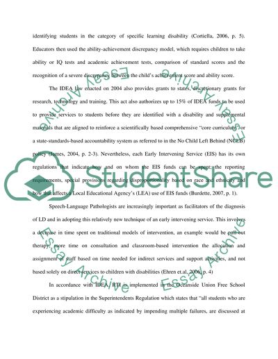 Responce to Intervention (RTI)