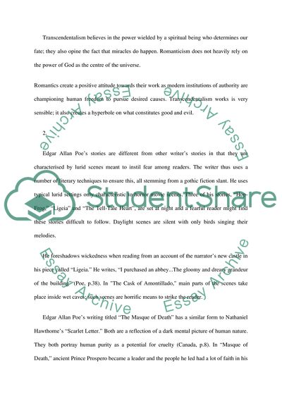 Relation Between Romanticism And Transcendentalism Essay Relation Between Romanticism And Transcendentalism