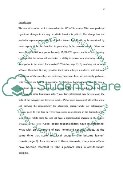 Police and Society: Post 9/11