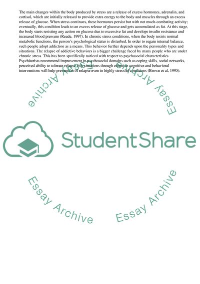 Stress Addiction and Recovery