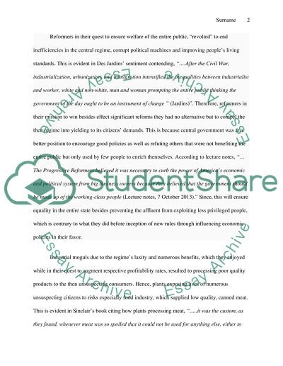 Why Did Progressive Reformers Believe It Essential to Curb the Power of American Capitalism