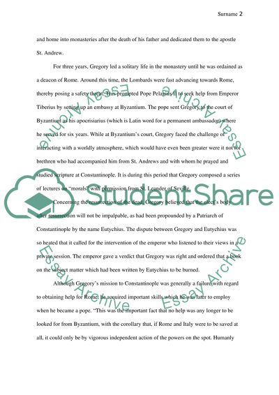 History of the Catholic Church - Pope Gregory I