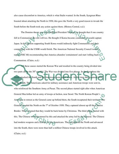 causes korean war essay