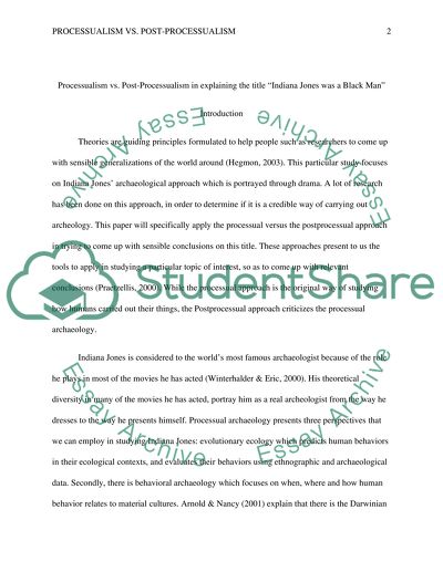 Processualism vs. Post-Processualism