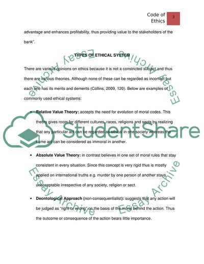 Evaluation of a Business Code of Ethics