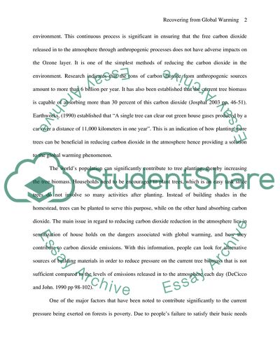 Recovering from Global Warming