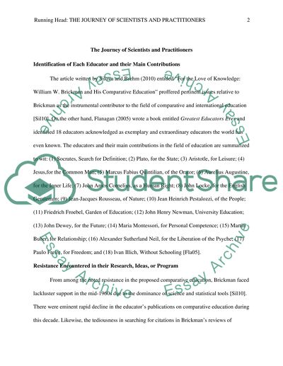 The Journey of Scientists and Practitioners