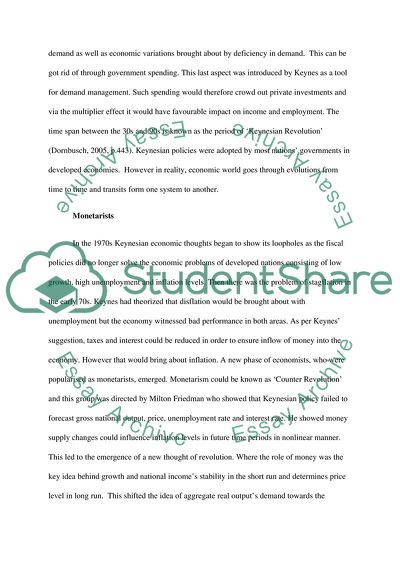 The Development of Macroeconomic Theory and Policy since the 1930s