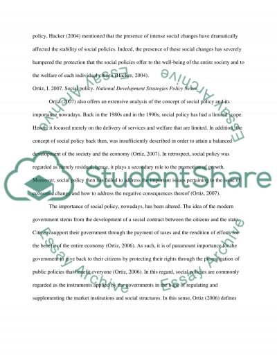 Social policy essay