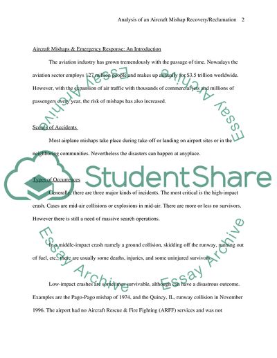 Analysis of an Aircraft Mishap Recovery