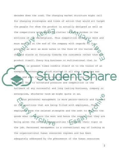 Personnel Management vs Human Resources Management