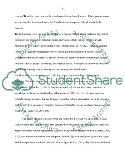 British Museum and the Uk Cultural Identity