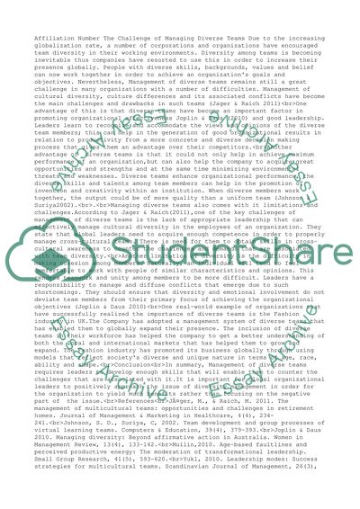 The challenge of managing diverse teams