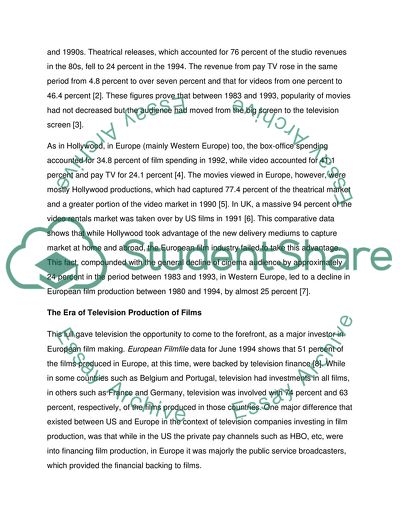 British Film Industry and Financial Reliance