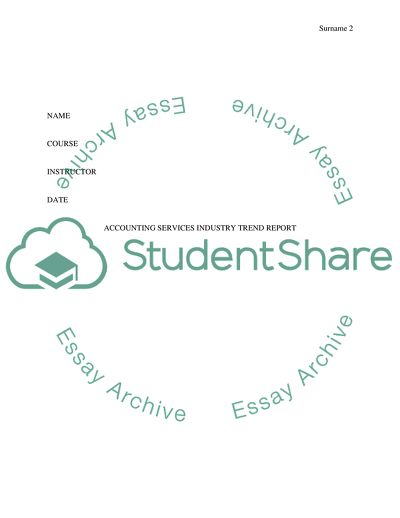 Industry Trend Report on Accounting Services