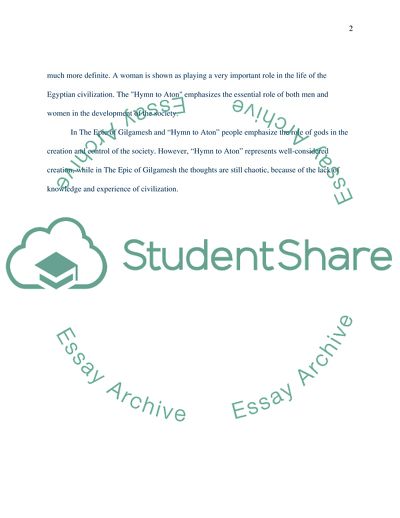 The Epic of Gilgamesh and Hymn to Aton