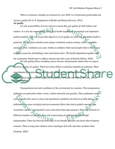 Excellent Health and a Healthy Environment