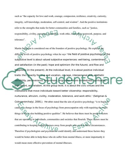 The Essence of Positive Psychology