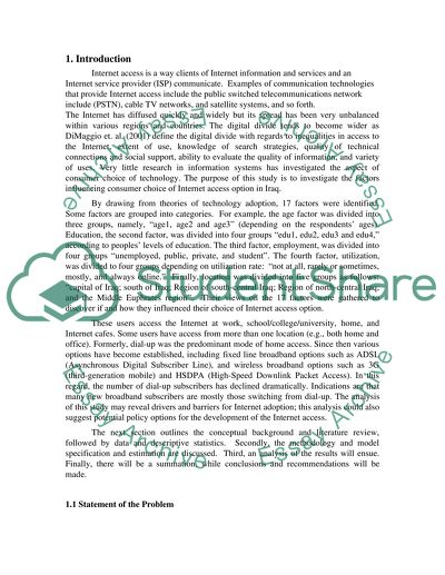 Determinants of Internet Use in Iraq-Estimate multinomial probit of choices of Internet modes