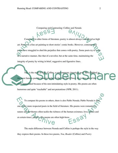 Comparing and Contrasting: Collins and Neruda