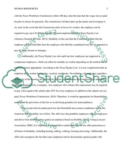 Employment Law Compliance Plan