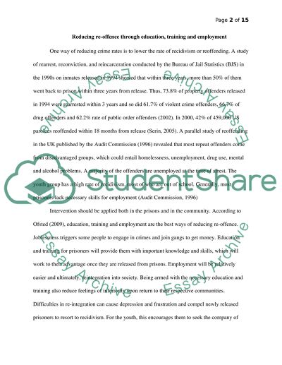 Analysis of the Crime Reduction Plan