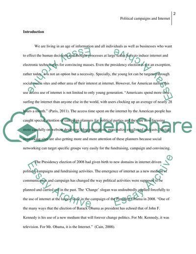 Political Campaigns and the Internet