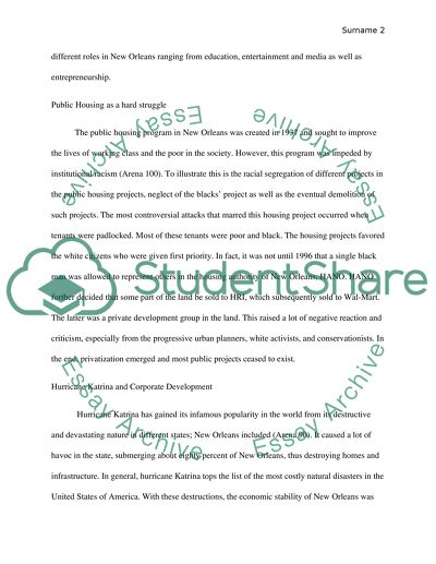 Privatization and Gentrification of the New Orleans