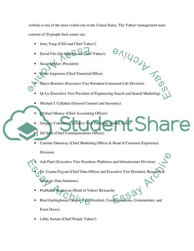 Growth of Yahoo Webpage