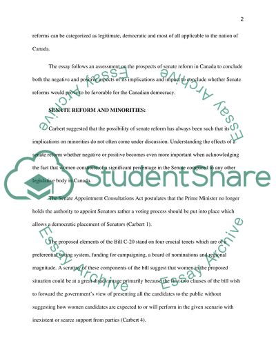 Canadian Politics - Senate Reform in Canada