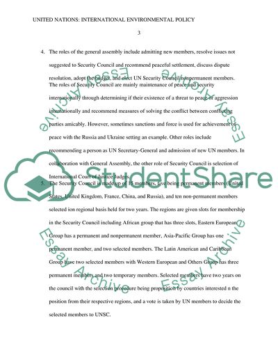 International Environmental policy