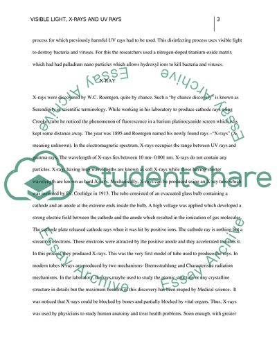 Visible Light, X-rays and UV Rays