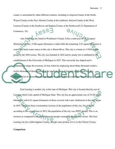 The Socio-Economic Status of Cities in Michigan State