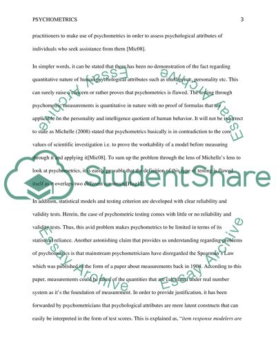 Psychometric measurement is often described as problematic. Why is this